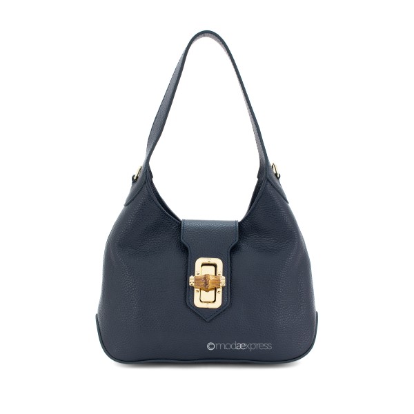 Leather Handbag with Bamboo Turnlock ITAL30005